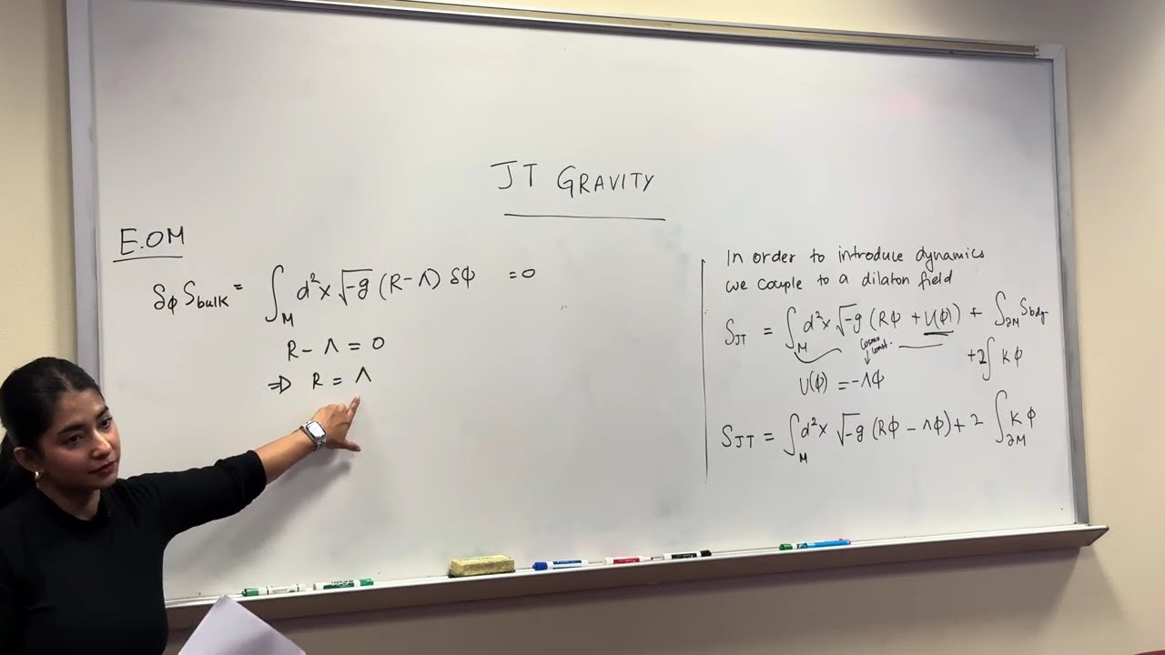 Finding the Equation of Motion for JT Gravity