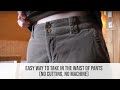 Easy way to take in the waist of pants (No cutting, no machine) Make it Monday