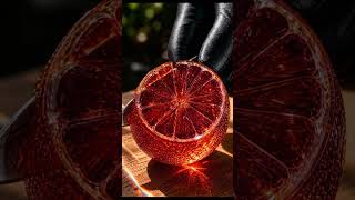 Glass Orange Cutting 🍊✨ Satisfying ASMR #shorts #satisfying #relaxing #glasscutting