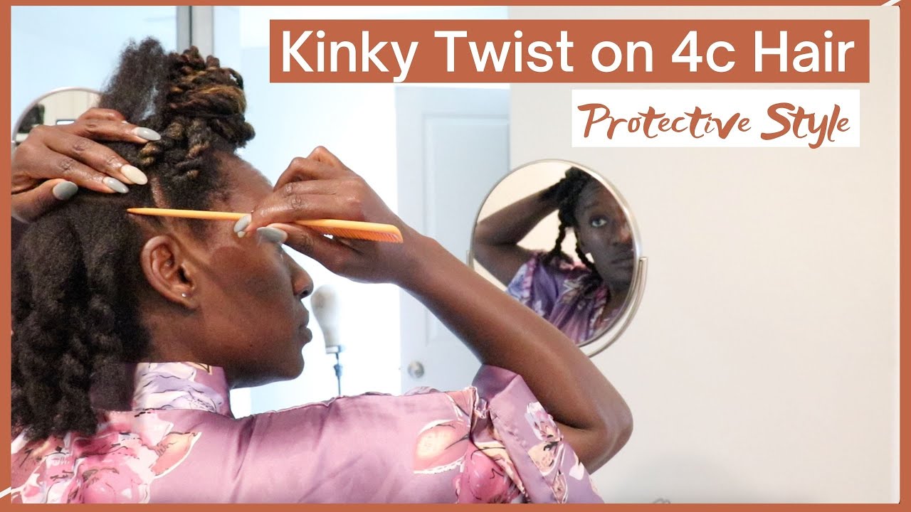 WEEKEND VLOG Installing Kinky Twist on 4C NATURAL HAIRMixed Colors