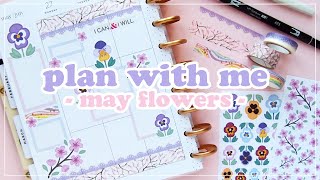 MAY FLOWERS PLAN WITH ME – Planning with our new flower stickers in my Happy Planner!