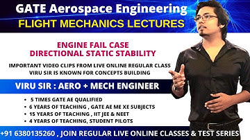 Aerospace Engineering GATE preparation | flight mechanics lectures | directional static stability
