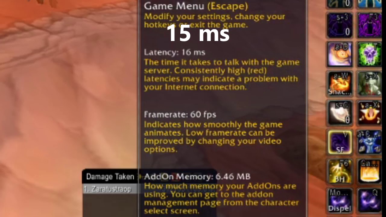 World of Warcraft - 15ms X 150ms