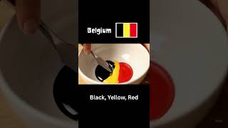 Belgium Flag Colors Mix  Final Color Reveal
