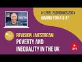 Poverty and Inequality in the UK | Livestream | Aiming for A-A* Economics 2024