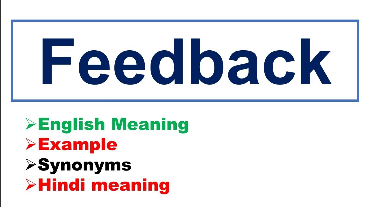 Feedback Meaning YouTube