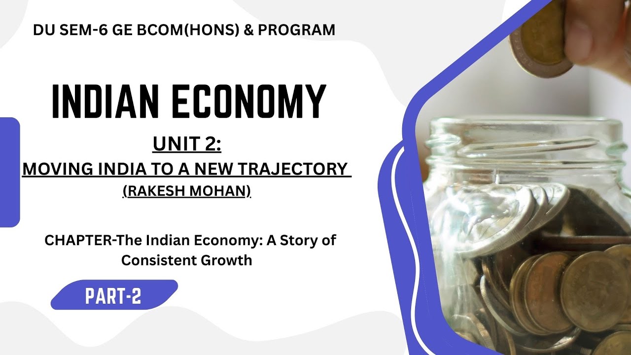 Indian Economy |Moving India to a New Growth Trajectory|Rakesh Mohan | |B.Com Hons & Prog (DU) |SEM6