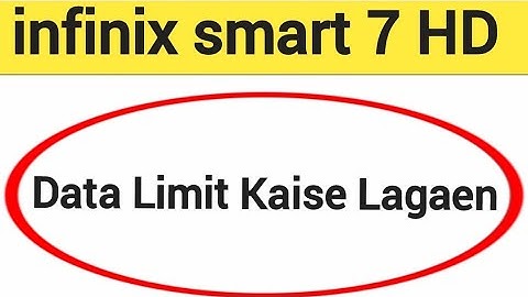 How to set data usege, infinix smart 7 HD me data limit Kaise lagaen