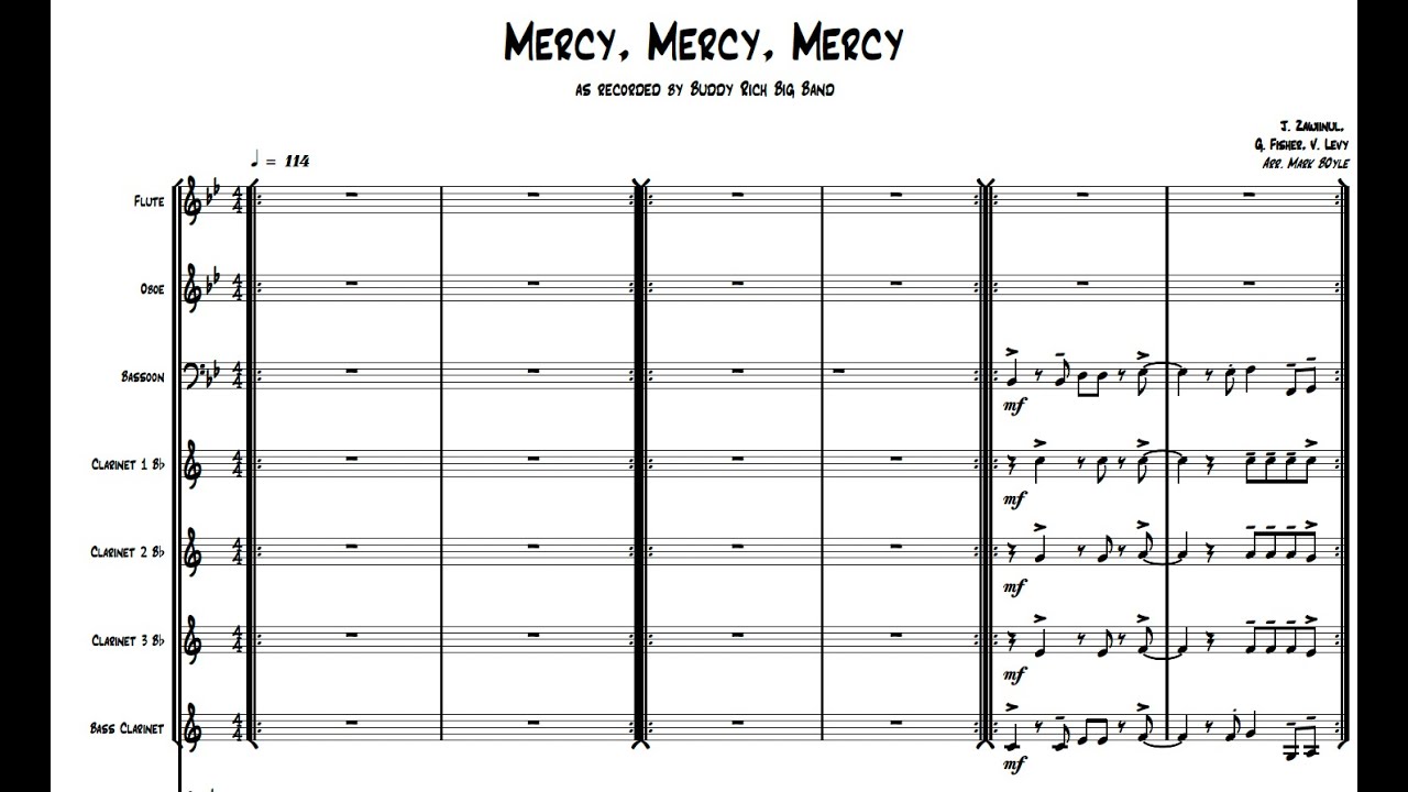 Mercy, Mercy, Mercy for Concert Band - YouTube