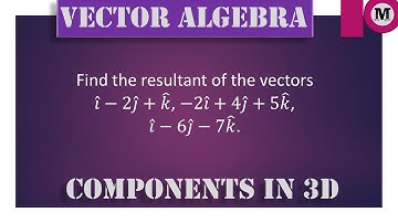 5.15 | Vectors | Algebra of Vectors - Coordinates Of Vectors in 3D - Prob 15