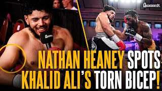 The WILD moment Nathan Heaney spots Khalid Ali has TORN his bicep after giving his ALL in the ring
