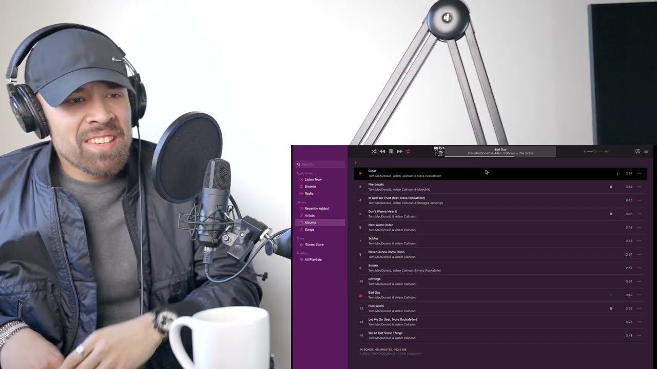 THE BRAVE FULL ALBUM REACTION - TOM MACDONALD ADAM CALHOUN by Anthony Ray