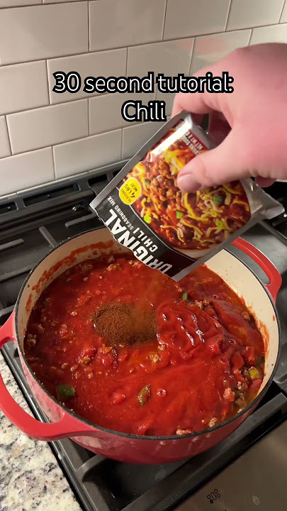 How to make chili in 30 seconds