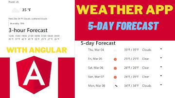 Open Weather Map API 5-day Forecast part 1 of 5 (Angular App)
