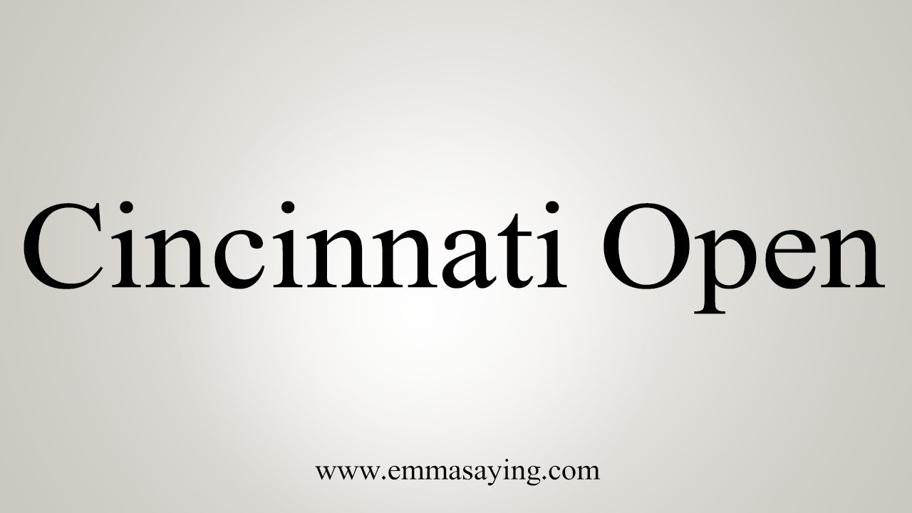 how to say in english jamun How To Pronounce Cincinnati Open
