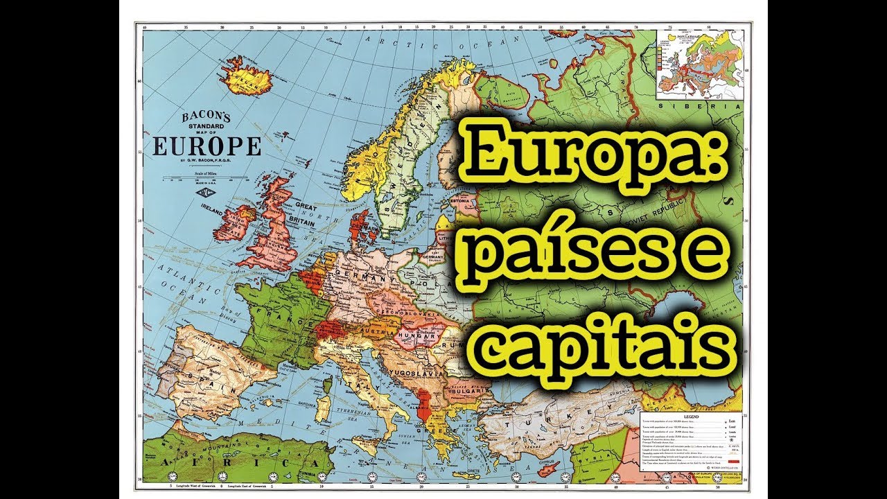 Países Europeus: Capitais, Bandeiras e Localização - 9º Ano