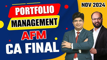 Portfolio Management | CA Final AFM Nov 24 | Advanced Financial Management | CA Final AFM Chapter 6