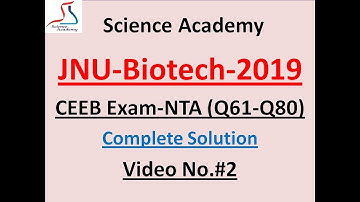 JNU-Biotech-CEEB-2019-Complete Solution, Video No.#2
