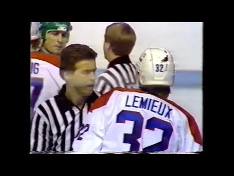Whalers - Canadiens rough stuff 4/17/86 RIP, Claude.