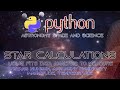 Python - Astronomy & Science - Star Calculations using FITS data
