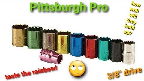 Pittsburgh Pro 3/8" drive 10pc. color coded socket set sae/metric.