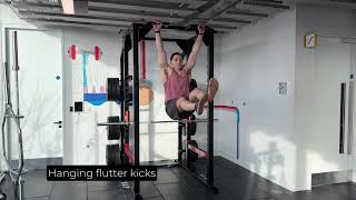 Hanging flutter kicks