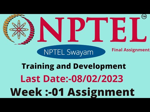 NPTEL // Training and Development // Week- 01 || Assignment Solution ...