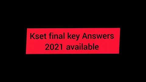 #kset final key answers 2021