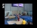 Trampoline gymnastic fail