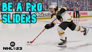NHL 23 Be a Pro Sliders!