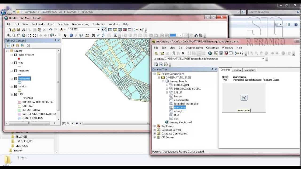 Tutorial ARCGIS Cap.1201 Geodatabases Leer cargar y exportar capas de