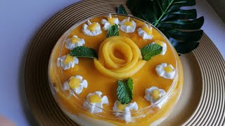 Carlota de mango (Charlotte cake)