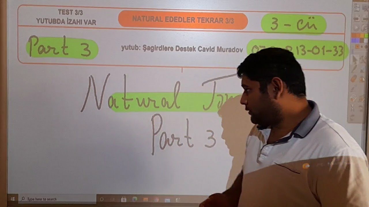 Natural Ədədlər Part 3. Riyaziyyat Cavid Muradov