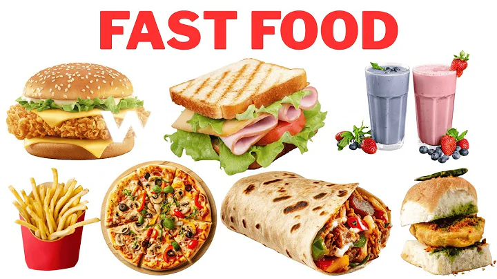 Fast Food Names in English for Kids 🍔 | Learn 20 Foods | Vocabulary Video for Toddlers & Preschool