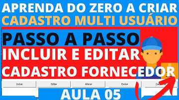 Incluir e Editar Cadastro de Fornecedor Via Formulario Excel VBA | Cadastro do Zero Multi Usuario 05