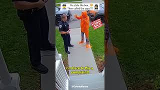 Painted Porch Thief Calls The Police After Getting Caught Porch Pirate Caught