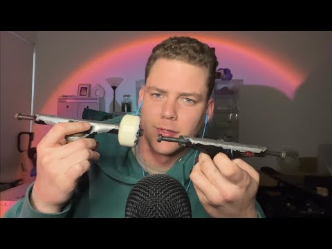 ASMR | skateboard building, tapping, tracing 🛹