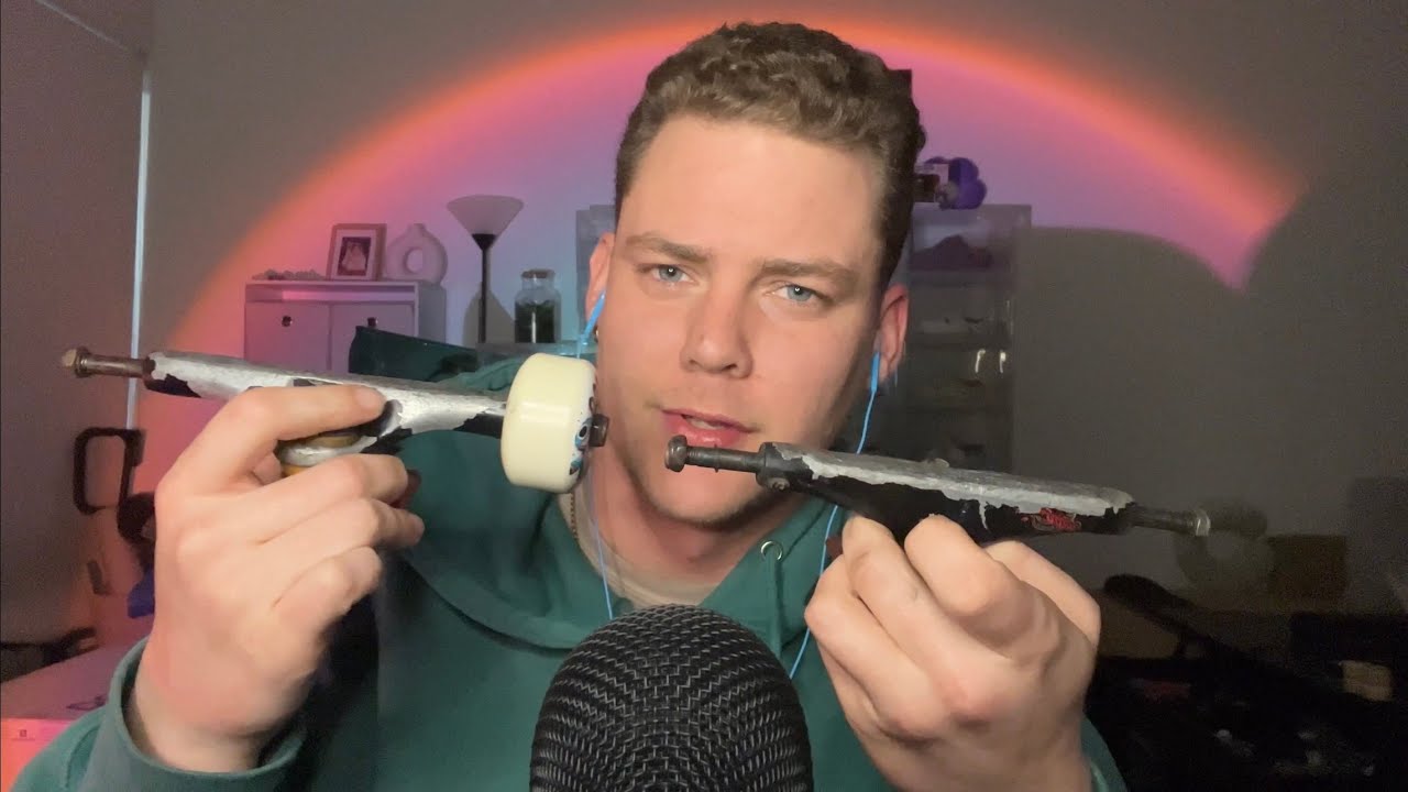 ASMR | skateboard building, tapping, tracing 🛹