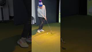 Who says you can’t practice short game in the sim? #golf #golftips #indoorgolf