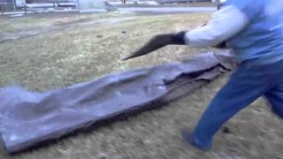 Arctic cat ATV pulling redneck tarp sled