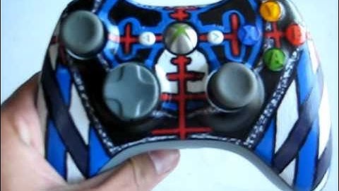 **EPIC** Custom Xbox 360 Controller "Headshot" Blue/Purple/White Stripes