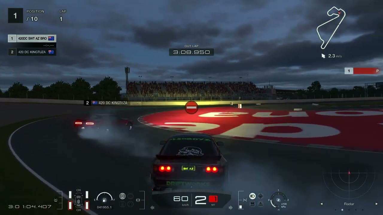 GT7 420DC . SWT AND TUZA. ( VTX ) CALL OUT LOBBY