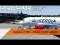 P3D V4.5 Full Flight - Air Serbia A319 - Belgrade to Athens (LYBE-LGAV)