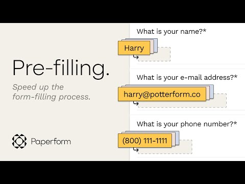 วีดีโอ: คุณจะเติมฟิลด์แบบฟอร์มล่วงหน้าได้อย่างไร