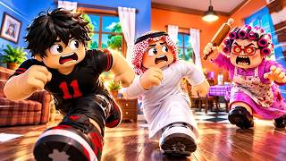 روبلوكس العجوز الشريرة كاعد تطاردنا اني و وجه السطلة !!؟😨😱