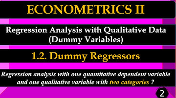 Econometrics II| Regression Analysis with Qualitative  Data|information|Amharic and