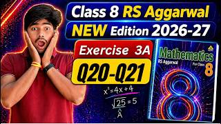 Class 8 Maths Exponents Exercise 3A Q20 to Q21 | RS Aggarwal Solutions | Step by Step