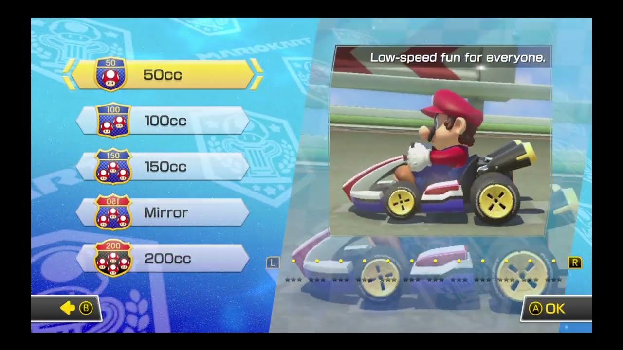 Mario Kart 8 Deluxe Switch 1 Part 1 Mushroom Cup 50cc 3 stars