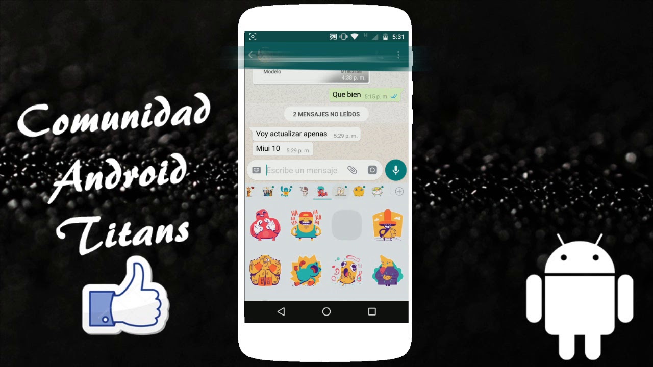 Cmo Obtener Los Stickers En Whatsapp Android Youtube