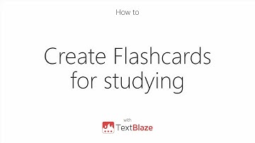 Easily create personal flashcards